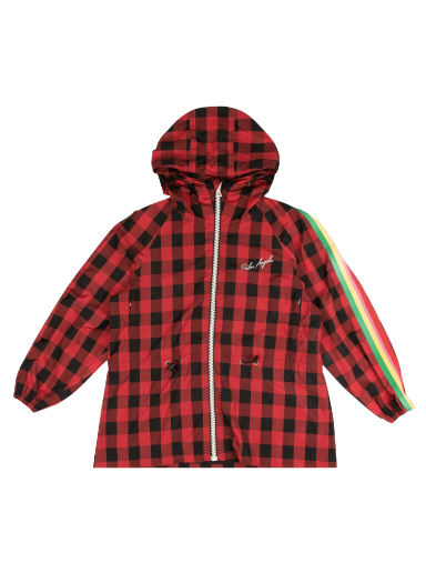 Tuulitakki Palm Angels Buffalo Plaid Multicolor Stripe Windbreaker Punainen | PWEB004S21FAB0022501