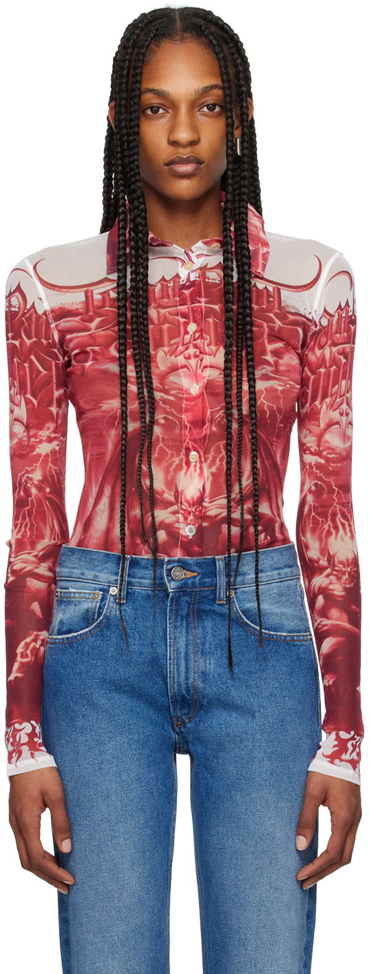 Paita Jean Paul Gaultier Gaultier 'The Diablo' Graphic Shirt Punainen | 24/25-U-CH015-T546-0130