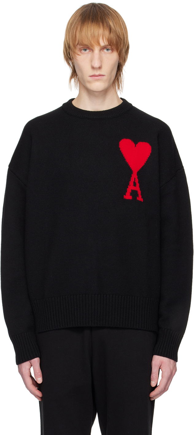 Villapaita AMI Sweater Musta | BFUKS002.018, 0