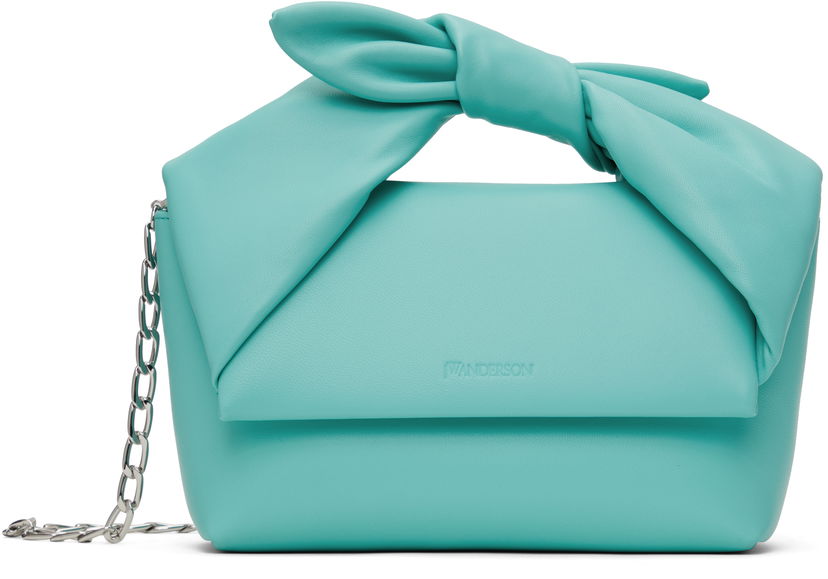 Olkalaukku JW Anderson JW Anderson Medium Bow Twister Top Handle Bag Turkoosi | HB0697-LA0355