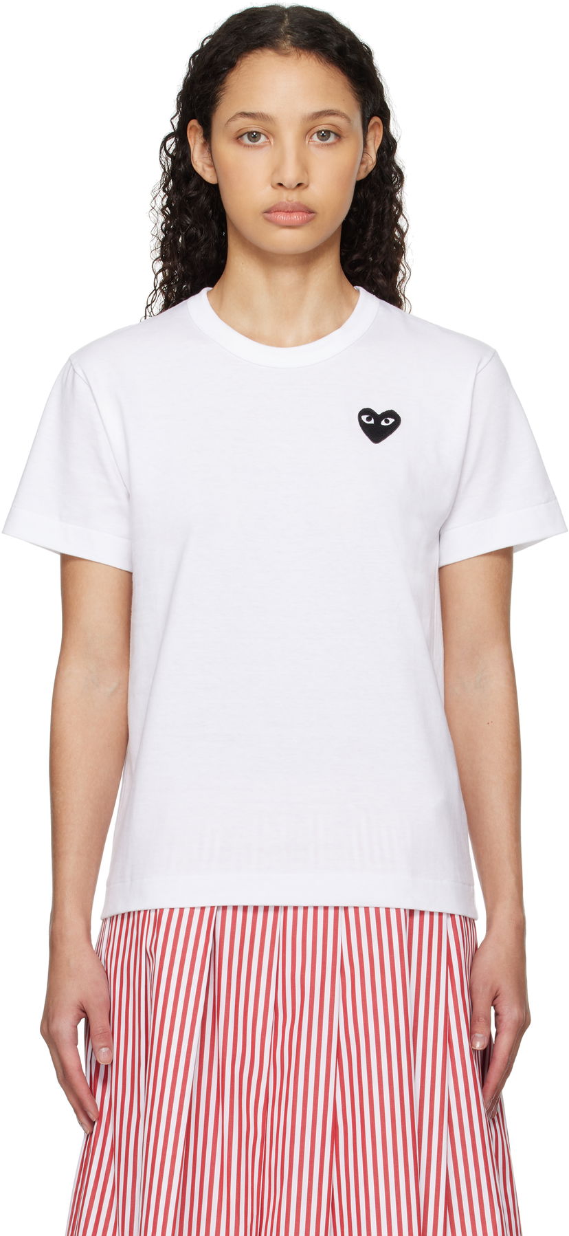 T-paita Comme des Garçons COMME des GARÇONS PLAY Heart T-Shirt Valkoinen | T064-051
