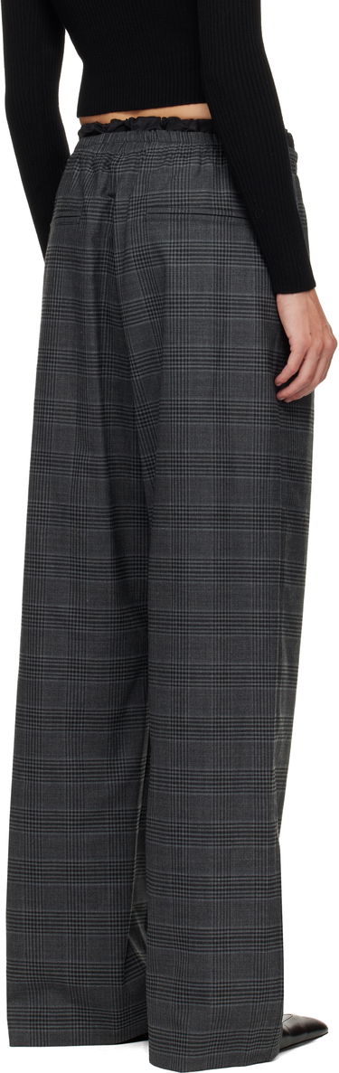 Housut Diesel Plaid Wide-leg Drawstring Waist P-Yrite Trousers Harmaa | A18382 0DEBS, 2
