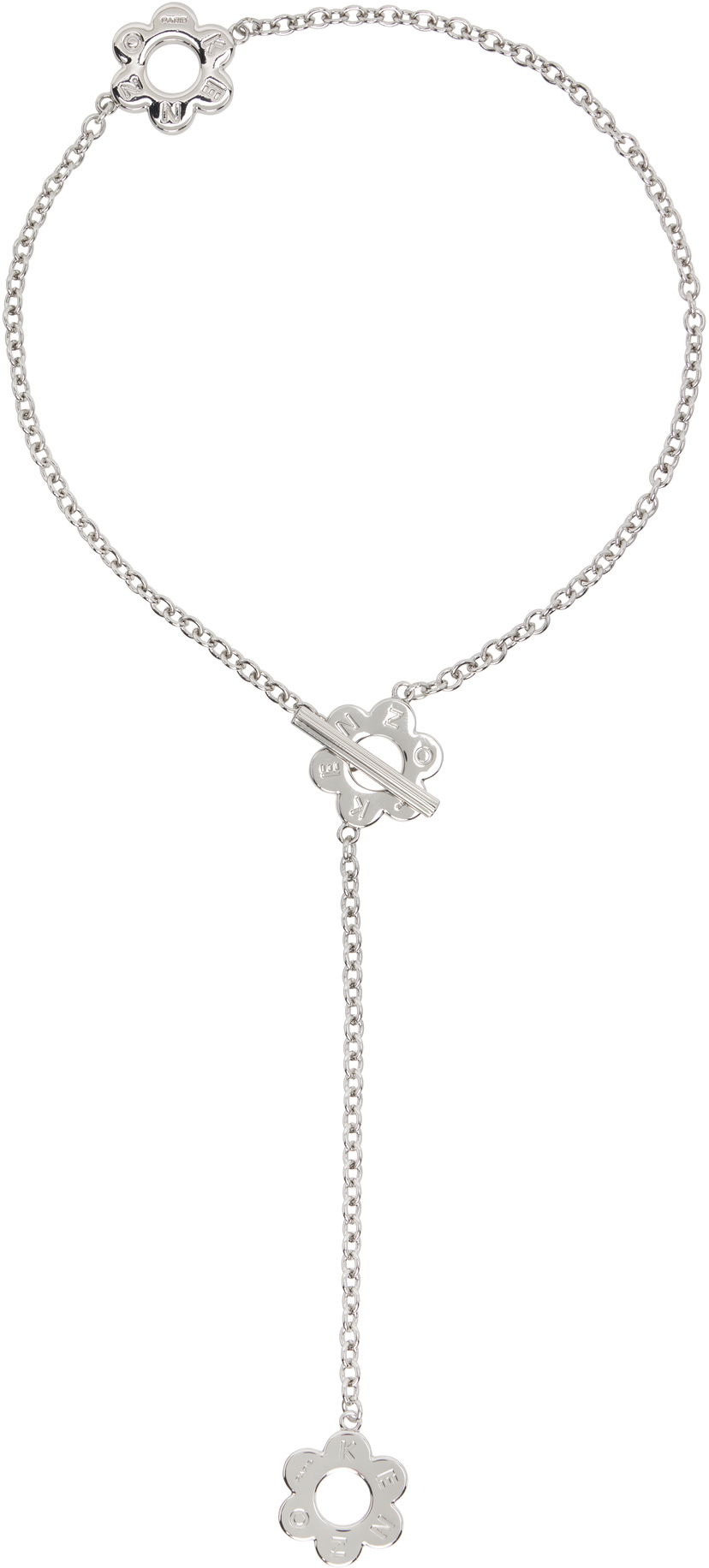 Kaulakoru KENZO Kenzo 'KENZO Stamp' Flower Pendant Necklace Metallinen | FF58BI417M04