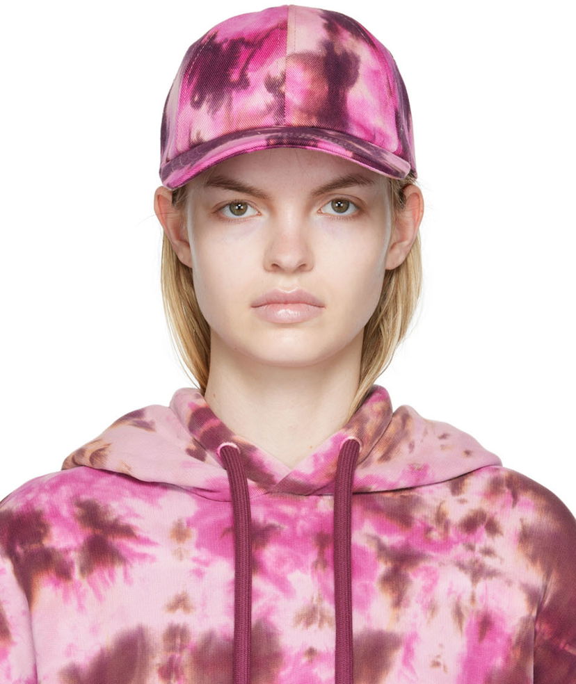 Korkki AMI Tie Dye Logo Baseball Cap Vaaleanpunainen | UCP222.631