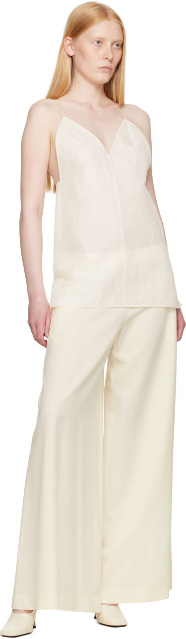 Tankkitoppi Khaite Khaite Talsie Linen Cami Top Valkoinen | 2396385, 3