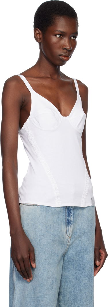 Tankkitoppi Stella McCartney Stella McCartney Corset-Inspired Sleeveless Top Valkoinen | 6J03763SPZ85, 1