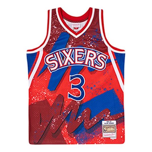 Jersey Mitchell & Ness Mitchell & Ness Philadelphia Sixers Basketball Jersey Punainen | TFSM1253-P7696AIVSCAR