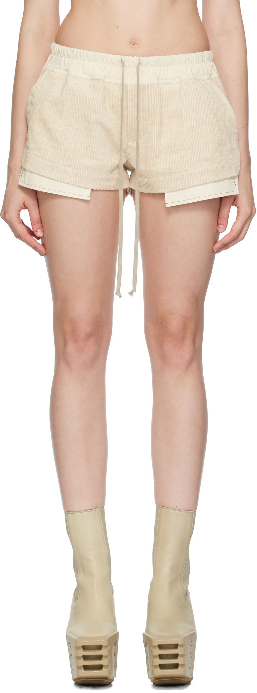 Shortsit Rick Owens Rick Owens Fog Boxers Shorts Beige | RP02E4316 MLC