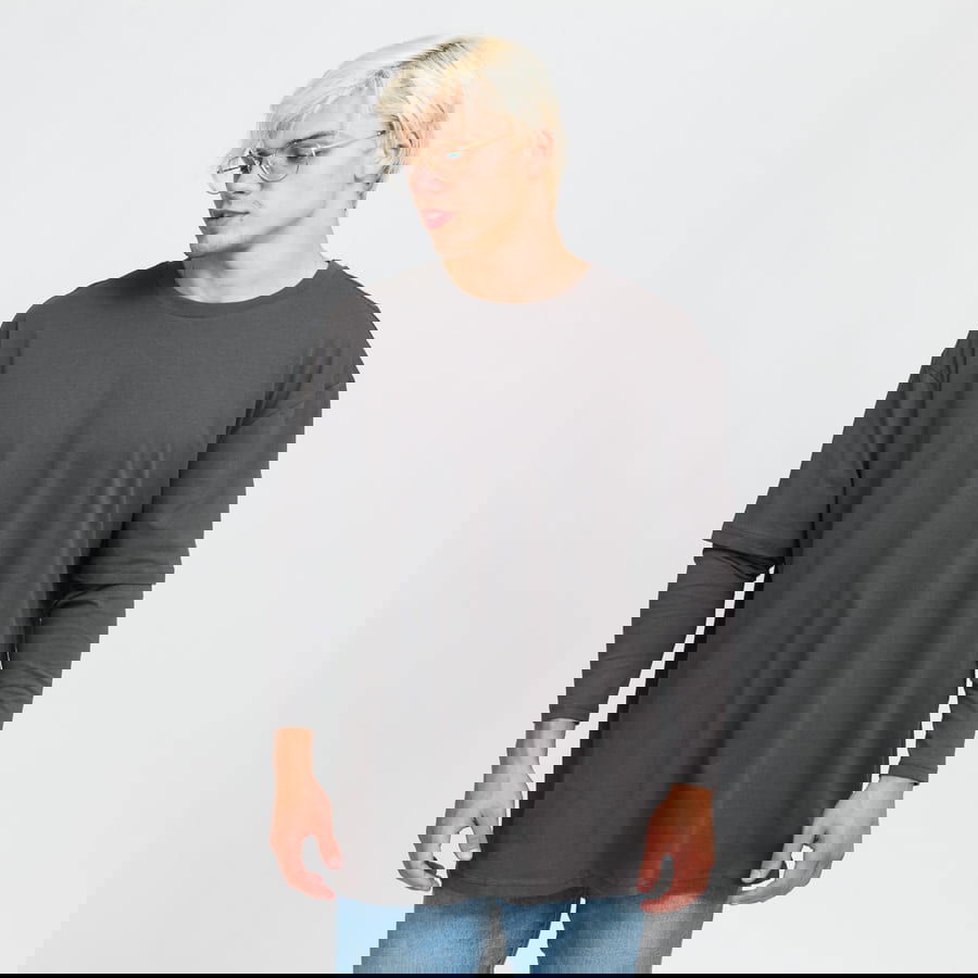 T-paita Urban Classics Oversized Shaped Double Layer Tee Harmaa | TB2887 grey, 0