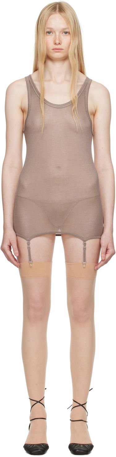 Tankkitoppi LEMAIRE Lemaire Seamless Rib Suspenders Tank Top Ruskea | TO1367 LK1017, 0