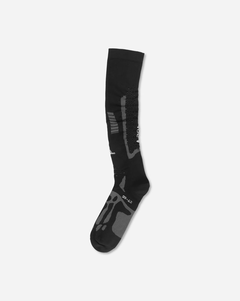 Sukat ROA Bones Logo Q-Skin Technical Knee-High Socks Musta | RBMW0410YA53 BLK0001