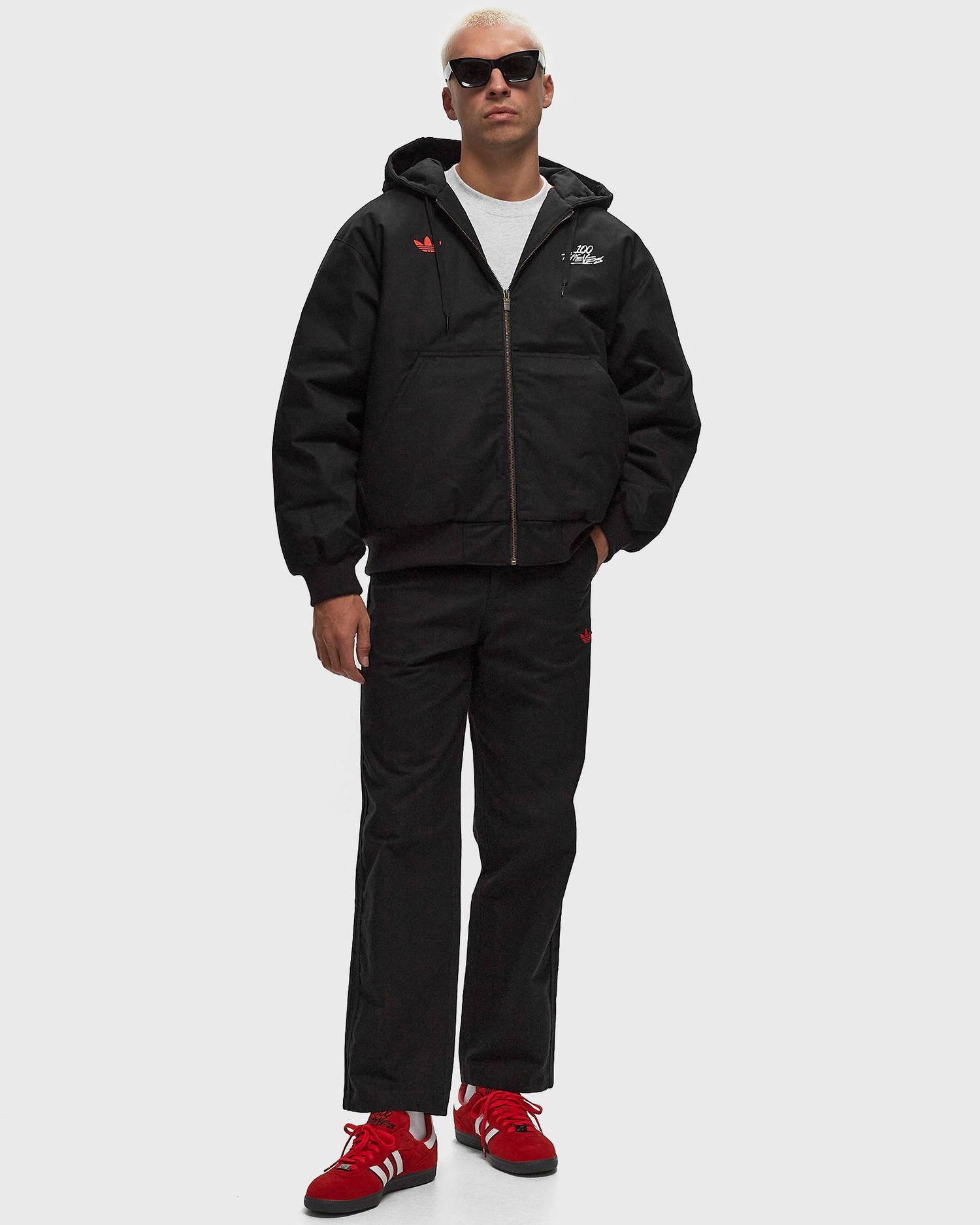 Cargo housut adidas Originals 100 THIEVES x Wide Leg Pants Musta | JN6929, 1