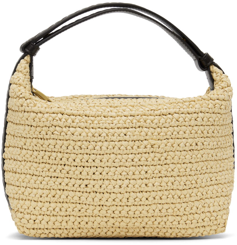 Käsilaukku Bottega Veneta Mini Raffia Bag Beige | 786975 V2P05