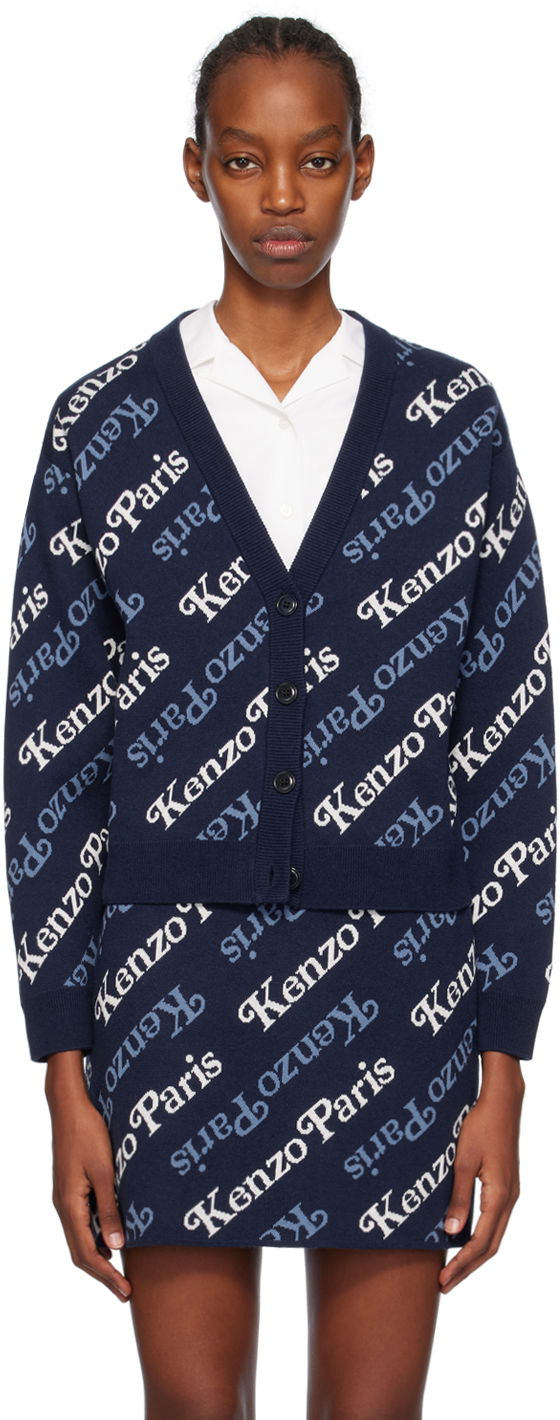 Villapaita KENZO VERDY x Paris Cardigan Tummansininen | FE52CA4603CB