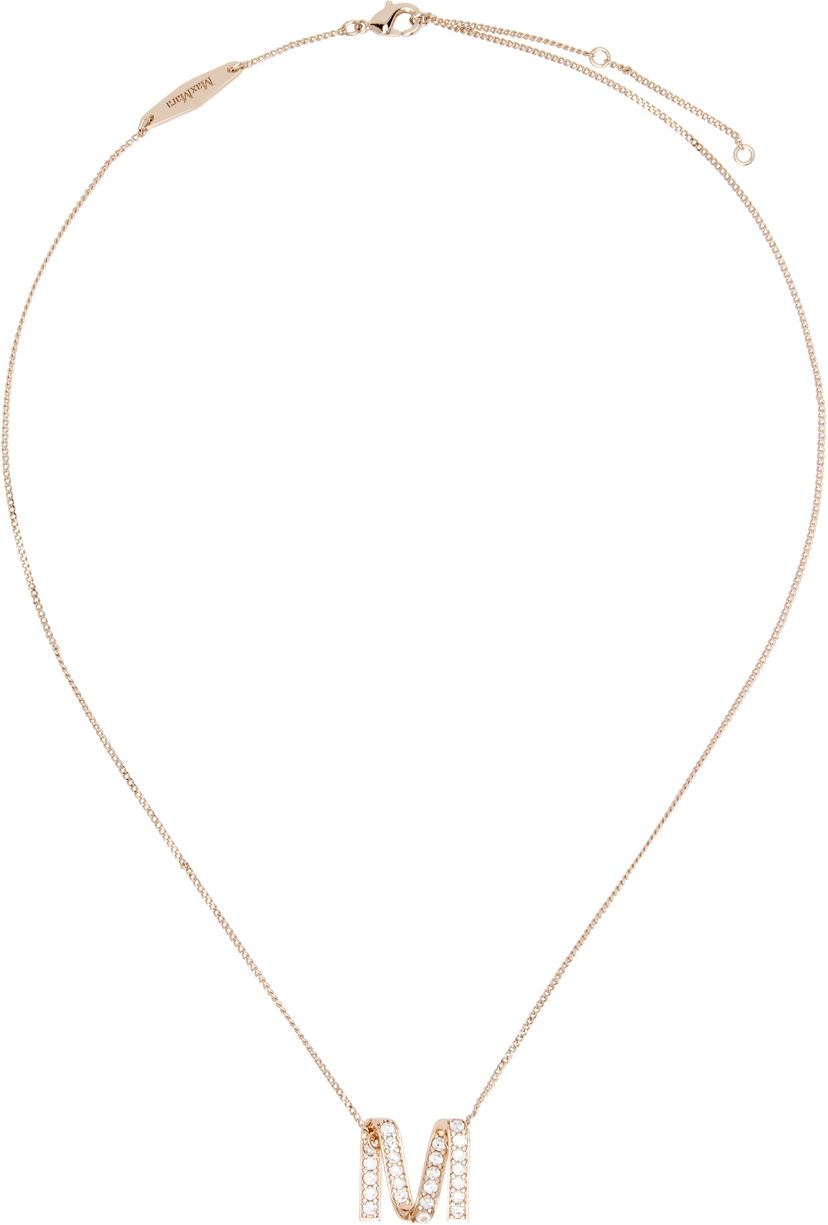 Kaulakoru Max Mara Max Mara Crystal 'M' Pendant Necklace Metallinen | 2524756101600