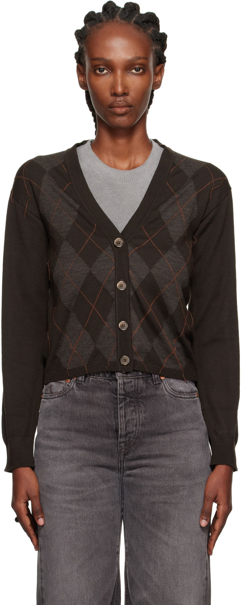 Villapaita OUR LEGACY Our Legacy Ivy Cardigan Ruskea | W4253IP