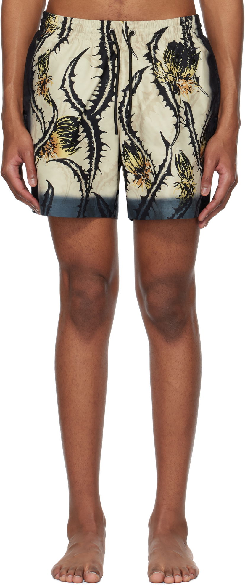 Uimapuvut Dries Van Noten Dries Van Noten Printed Swim Shorts Beige | 251-022500-1436