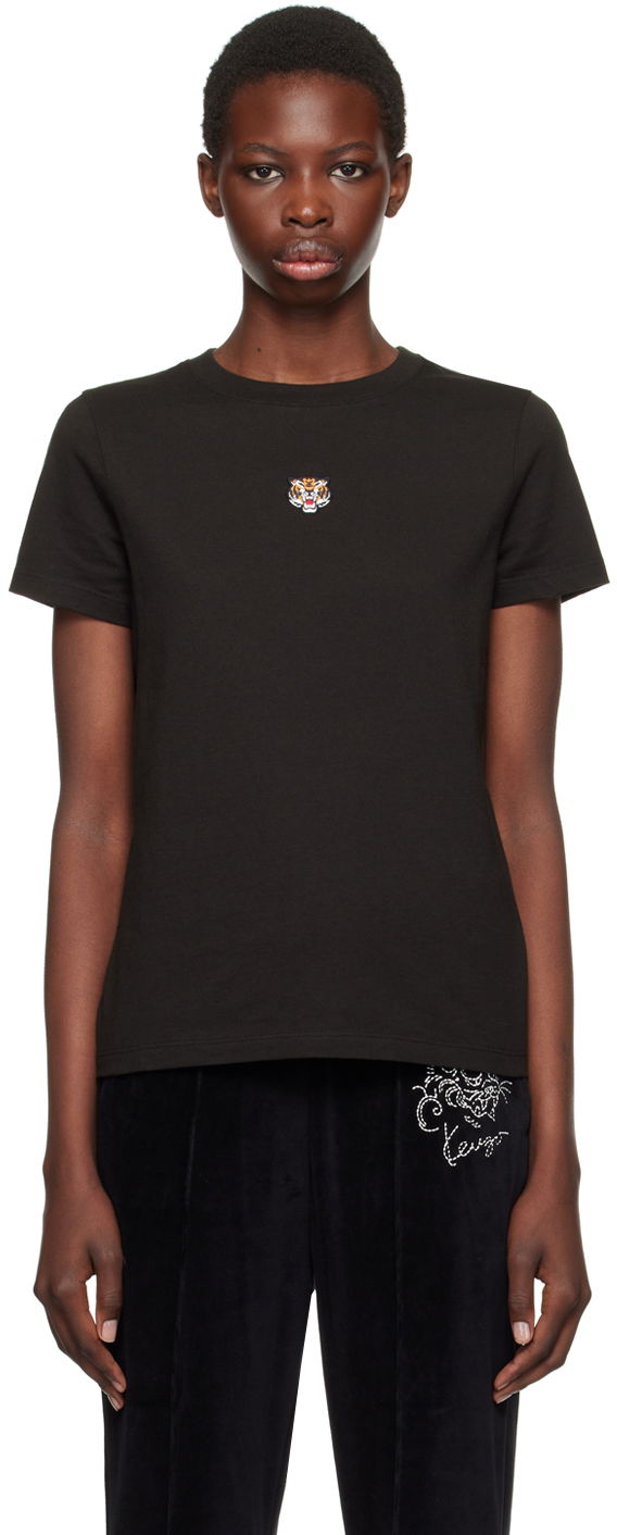 T-paita KENZO Black Paris Lucky Tiger T-Shirt Musta | FE52TS1314SG