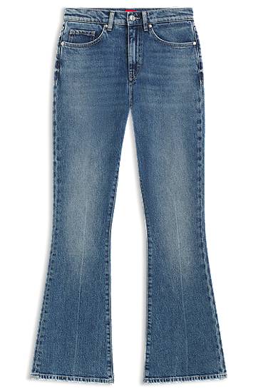 Jeans BOSS Flared Skinny-Fit Stretch Denim Jeans Sininen | 50541493