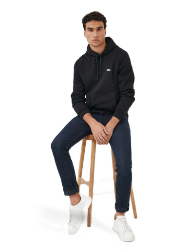 Huppari Lacoste Organic Cotton Hoodie Musta | SH9623