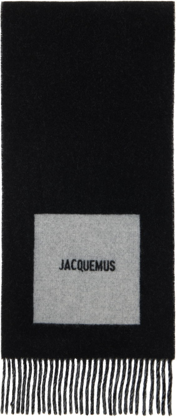 Huivi Jacquemus Square Scarf Musta | 24H246AC687-5202