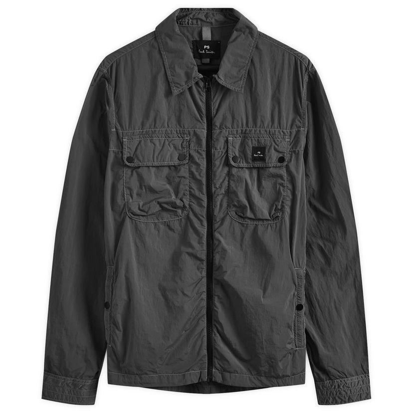 Tuulitakki Paul Smith PS by Paul Smith Zip-Front Nylon Jacket Harmaa | M2R-023Z-N22158-79