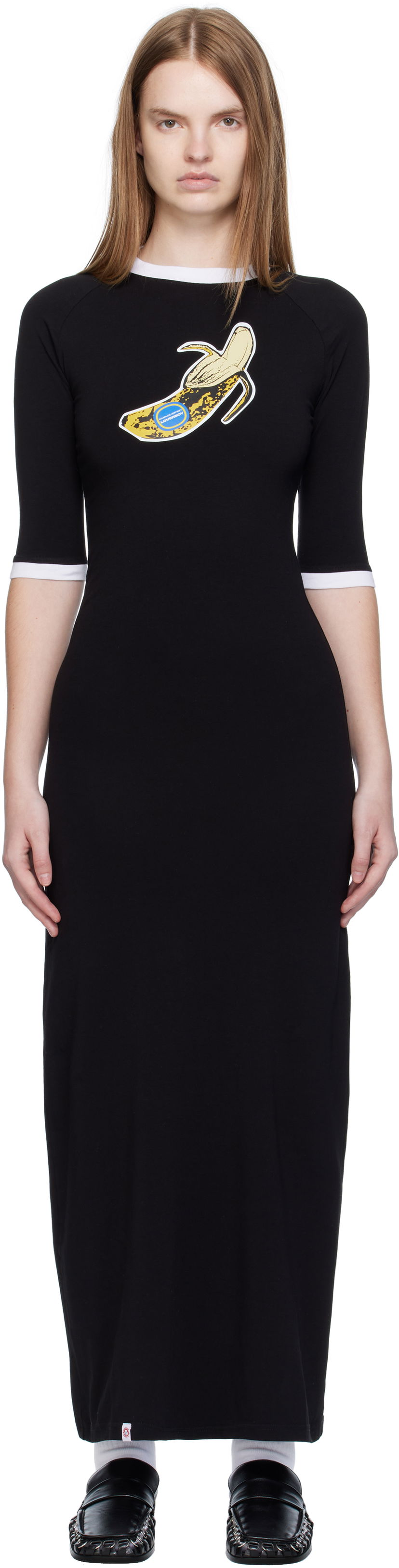 Mekko Charles Jeffrey Loverboy Charles Jeffrey LOVERBOY Raglan Baby Tee Midi Dress Musta | 52060401