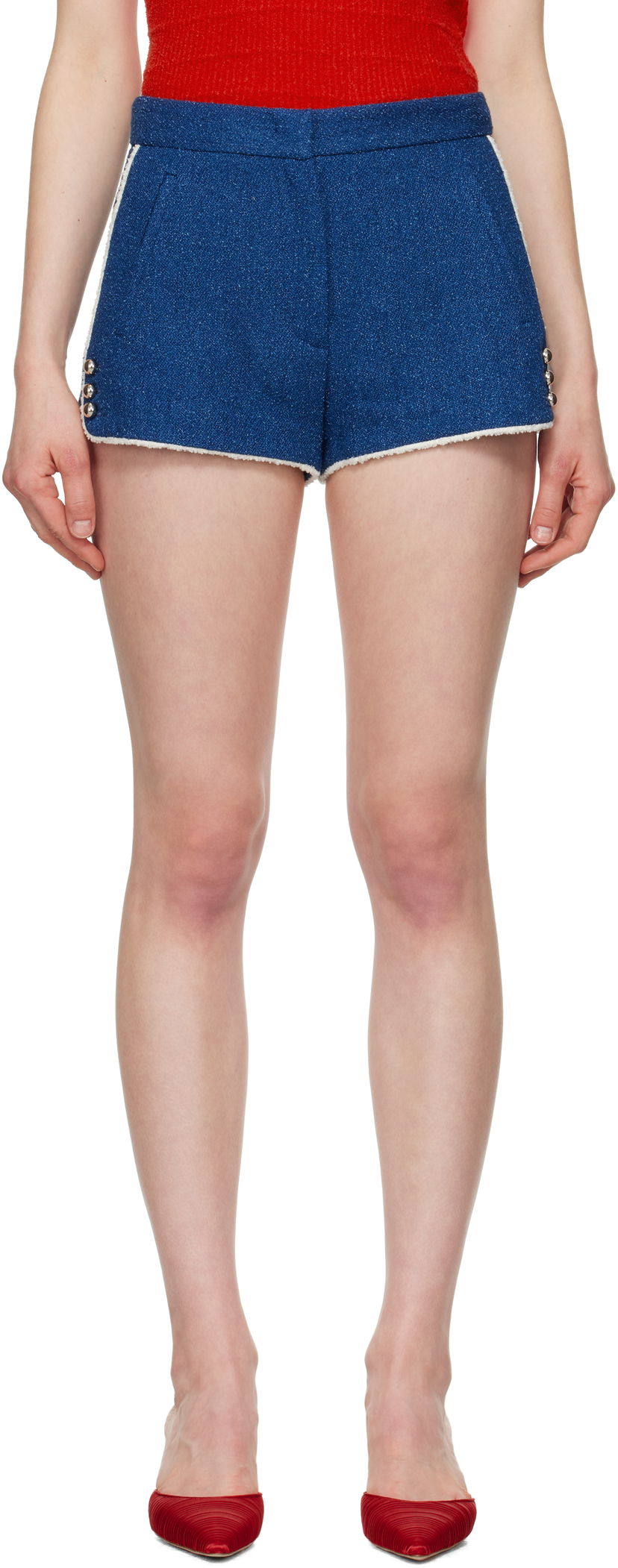 Shortsit MSGM MSGM Cotton Shorts Sininen | 3841MDB07 257112