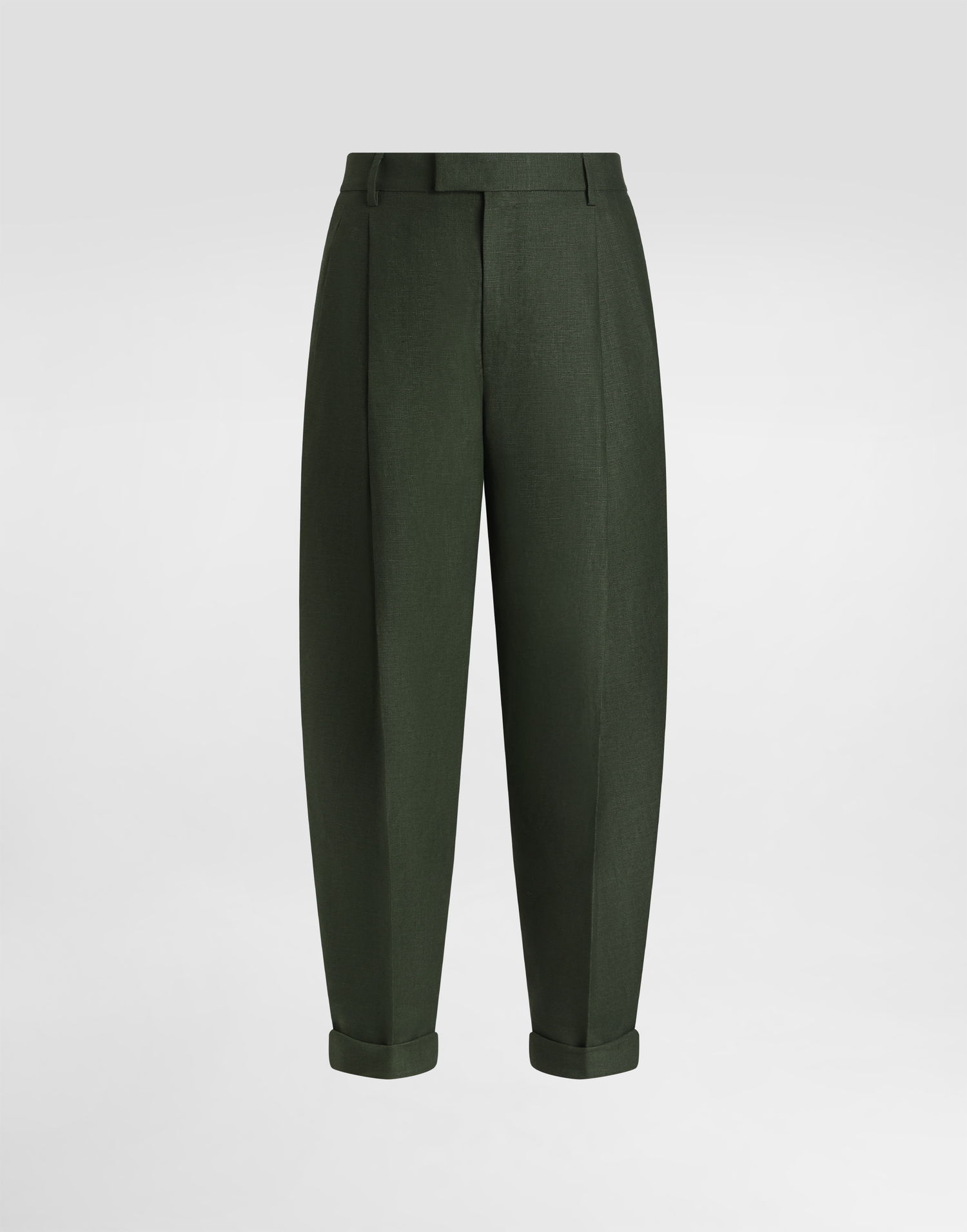 Housut Dolce & Gabbana Dolce & Gabbana Linen Turned-Up Cuffs Pants Vihreä | GP114TFU4MCV0304, 0
