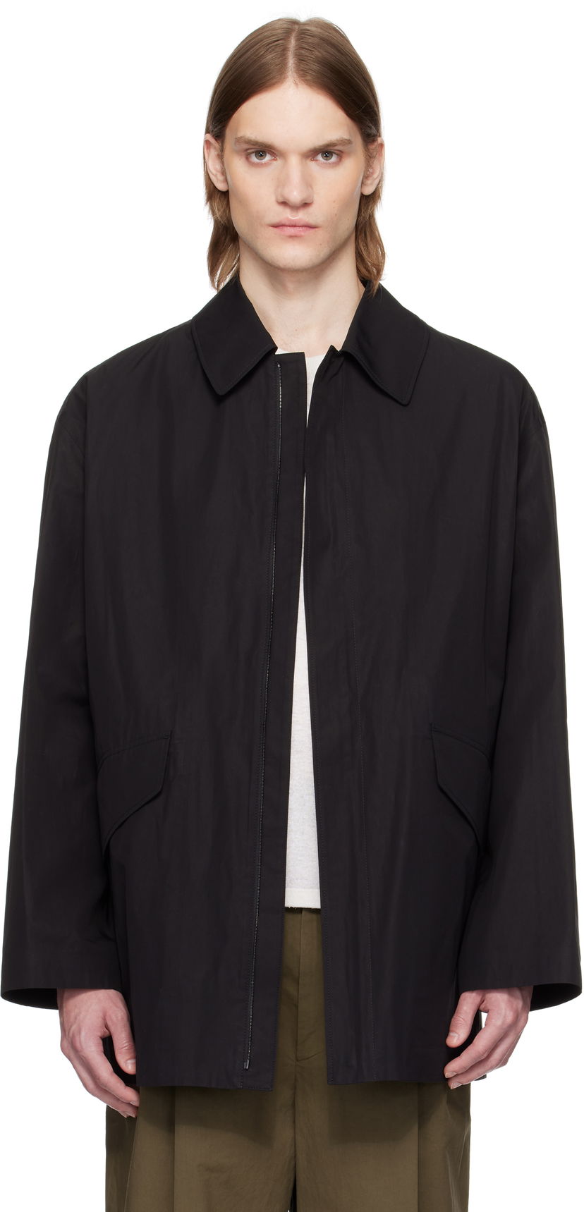 Tuulitakki The Row The Row Noe Zip-Up Jacket Musta | 893-W3248