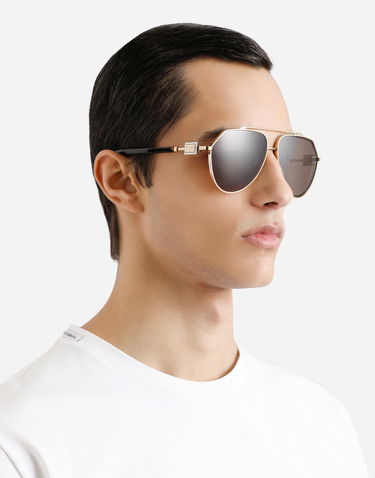 Aurinkolasit Dolce & Gabbana Dolce & Gabbana Smart Aviator Sunglasses Metallinen | VG2315VM2739V000, 1