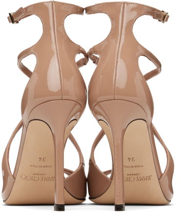 Asusteet Jimmy Choo Jimmy Choo Azia 95 Heeled Sandals Beige | AZIA 95, 1