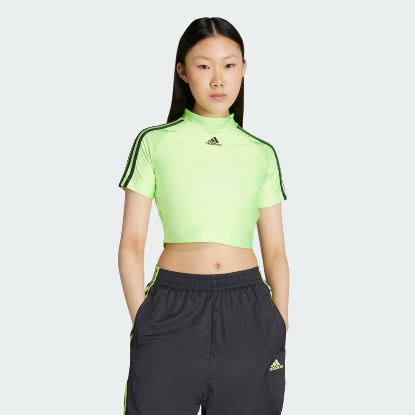Crop top adidas Performance Teamgeist Adicolor Crop Top Vihreä | JZ8280
