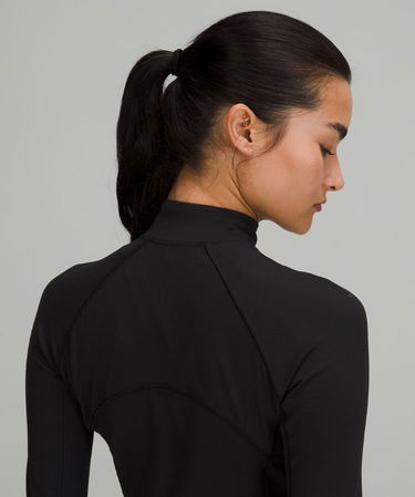 Huppari lululemon It's Rulu Cropped Half-Zip Running Top Musta | prod10641685, 5