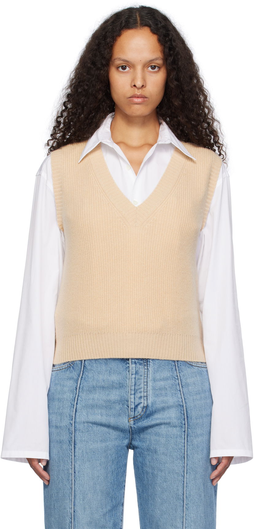 Villapaita Max Mara Weekend Knit Vest Beige | 2425356032600 MM02263