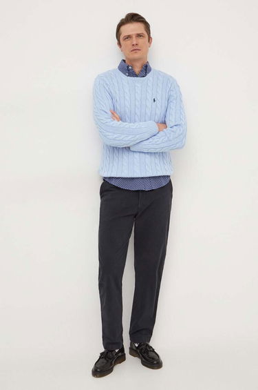 Villapaita Polo by Ralph Lauren Cable Knit Sweater Sininen | 710775885, 1