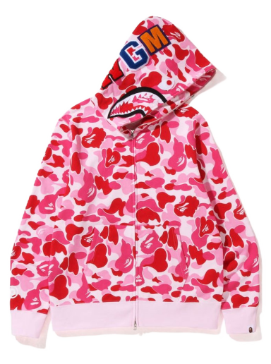 Huppari BAPE Big ABC Camo Shark Full Zip Hoodie Vaaleanpunainen | 1I80-115-011
