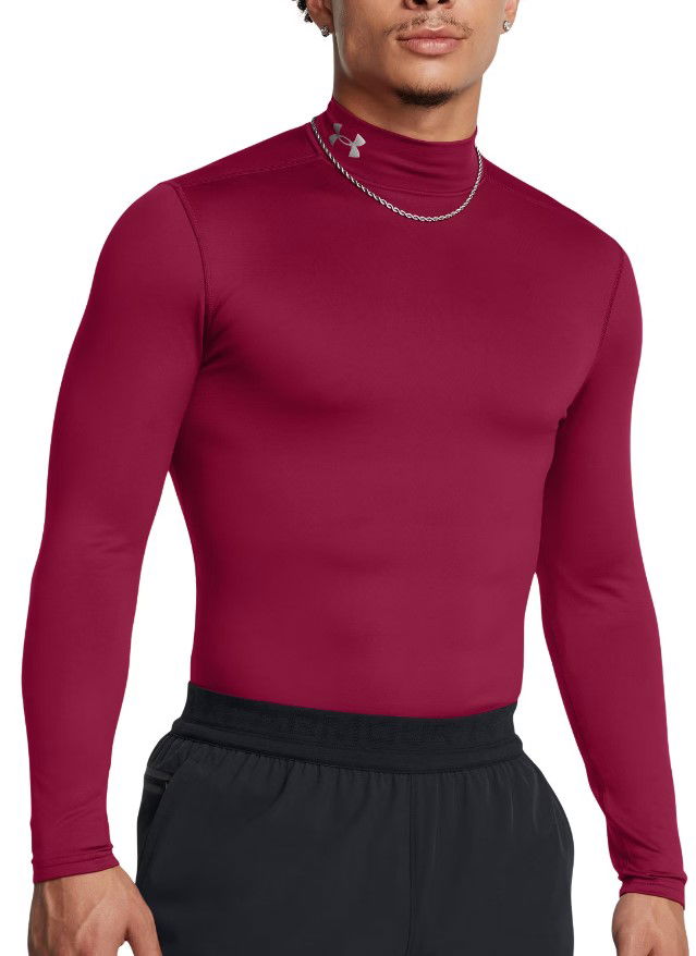 T-paita Under Armour Elite Mock Long Sleeve Compression Shirt Punainen | 1386942-625