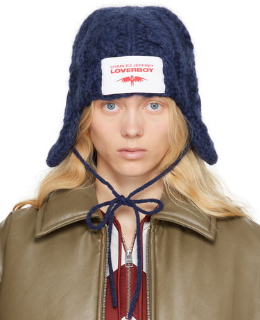 Pipo Charles Jeffrey Loverboy Charles Jeffrey LOVERBOY Chunky Aviator Beanie Tummansininen | 54130202, 0