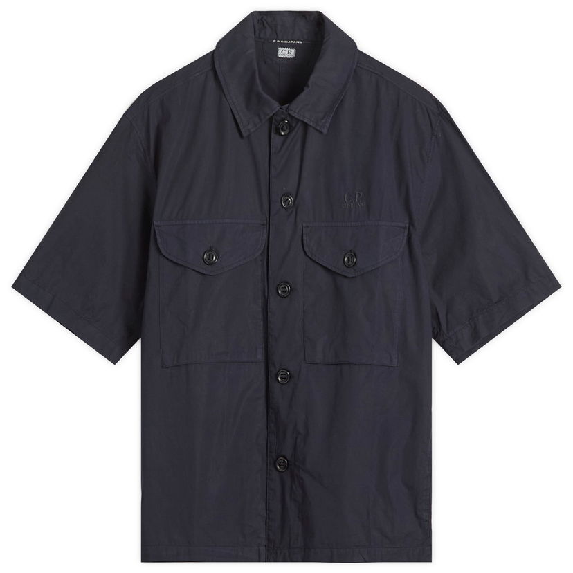 Paita C.P. Company C.P. Company Boxy Short Sleeve Shirt Tummansininen | 18CMSH236A-005328G-BLU