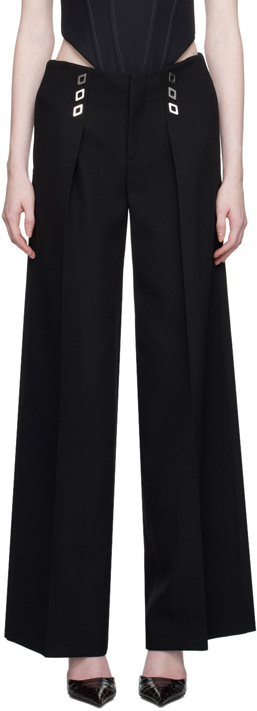 Housut Dion Lee Diamond Stud Trousers Musta | C2160F23