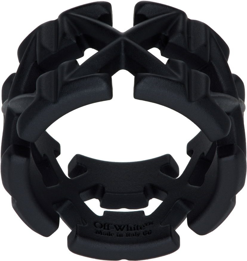 Sormus Off-White Off-White Arrow Ring Musta | OMOC07FC99MET0011000