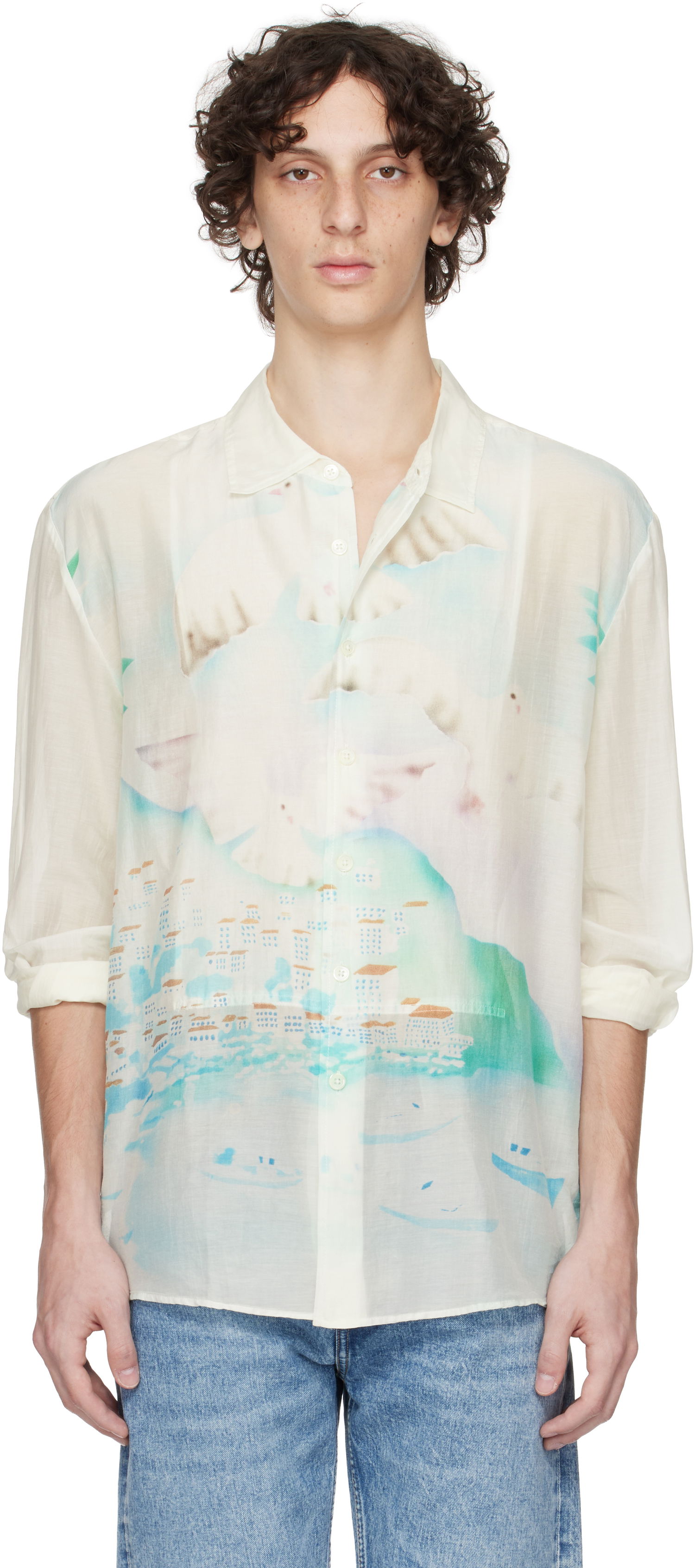 Paita OUR LEGACY Our Legacy Adorn Print Shirt Valkoinen | M2252AS, 0