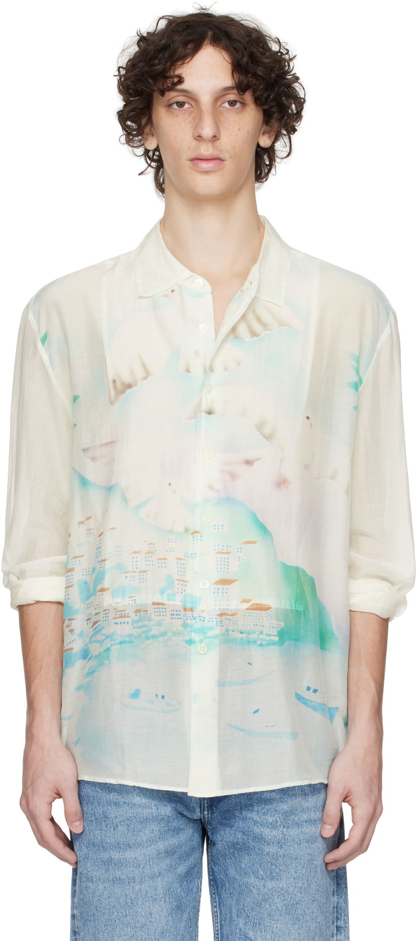 Paita OUR LEGACY Our Legacy Adorn Print Shirt Valkoinen | M2252AS