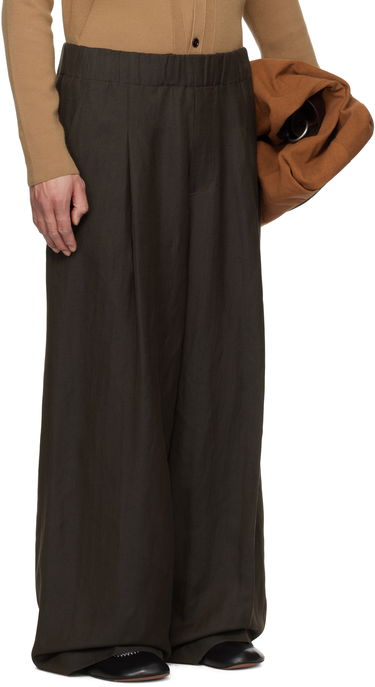Housut Dries Van Noten Dries Van Noten Drawstring Wide-Leg Trousers Ruskea | 251-020907-1304, 1