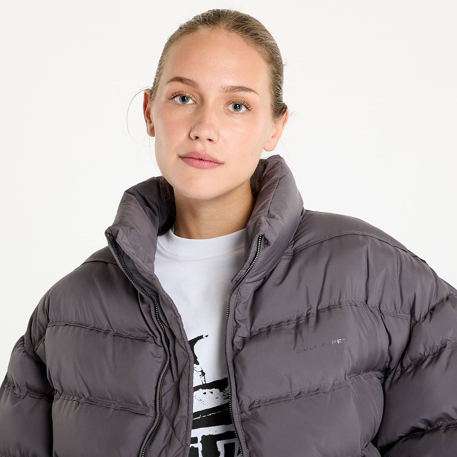 Puffer takki DAILY PAPER Sela Puffer Jacket Rabbit Grey Harmaa | 2421059, 1