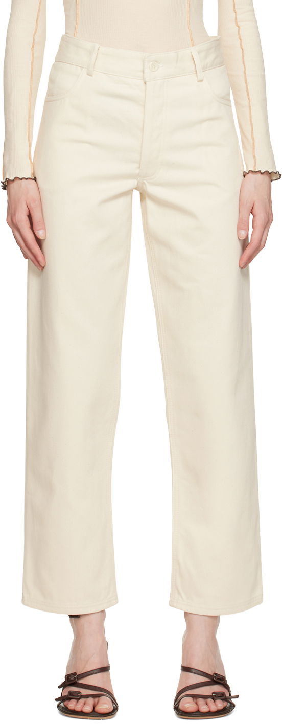 Jeans Baserange Indre High-Rise Straight-Leg Jeans Beige | TRIN-CC-SP23, 0