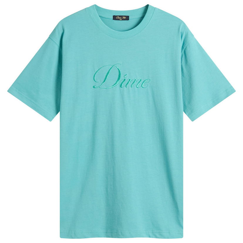T-paita Dime Dime Cursive T-Shirt, Size Large Turkoosi | DIMEFA2574TEA