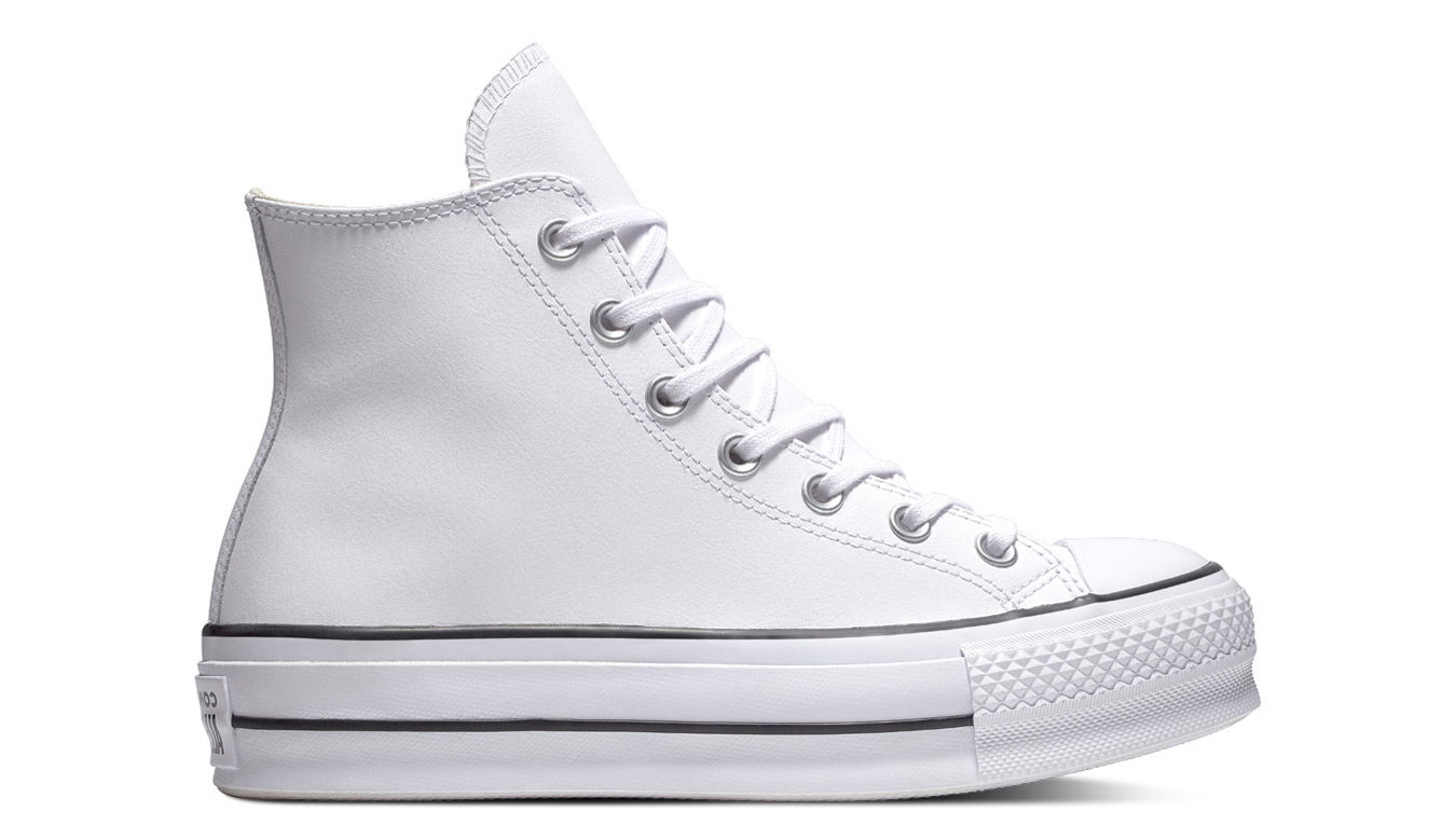 Tennarit ja kengät Converse Chuck Taylor All Star Platform Leather High-Top Valkoinen | 561676C, 0