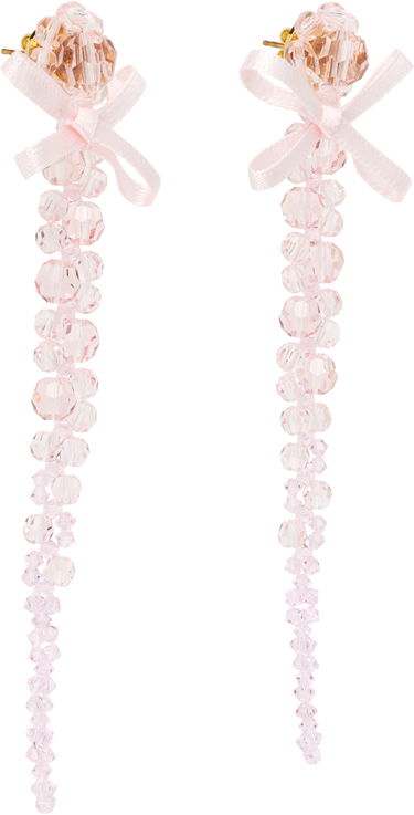 Korvakorut Simone Rocha Simone Rocha Petite Bow Drip Faceted Crystal Bead Earrings Beige | ERG547 0903, 2